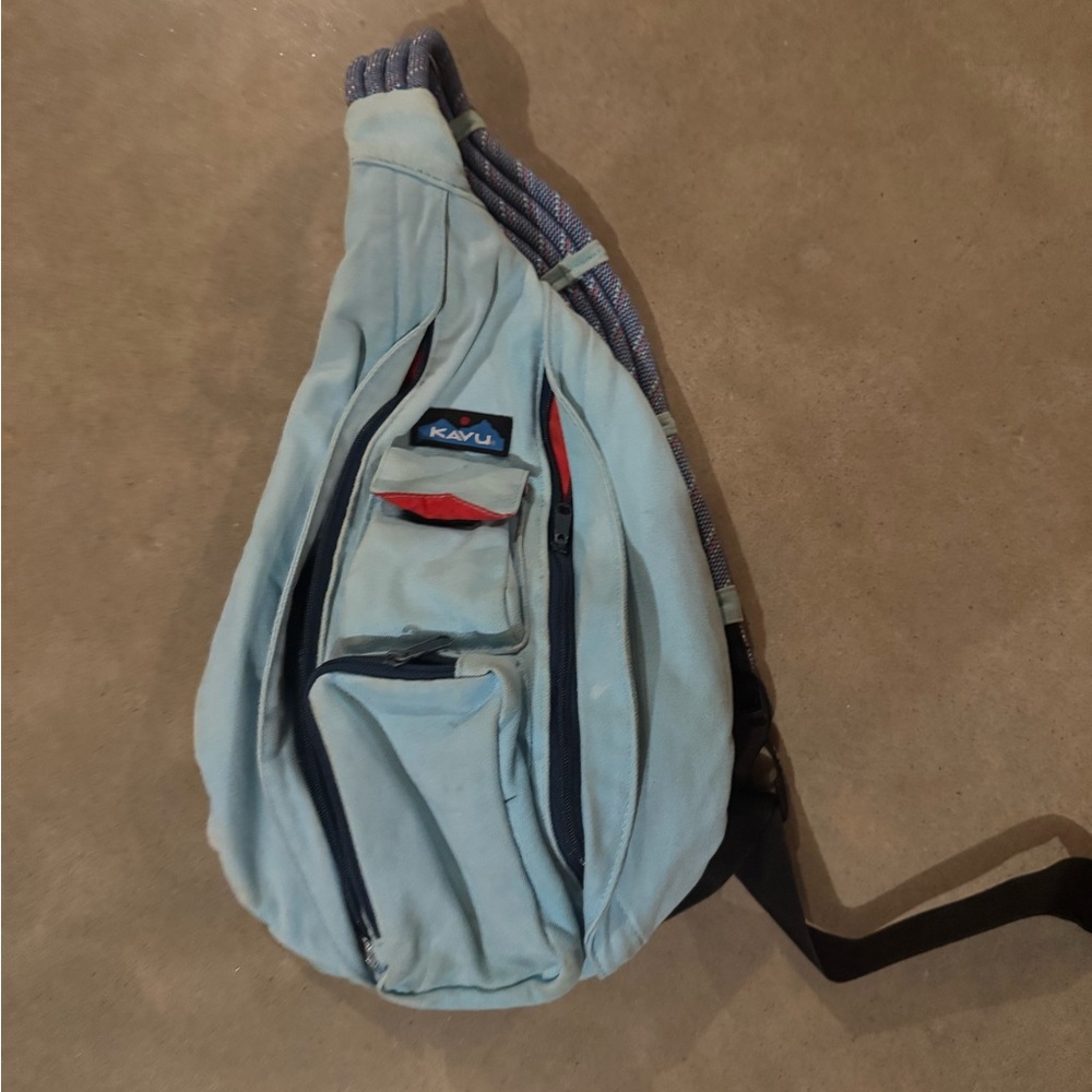 KAVU Sky Blue Rope Sling Backpack